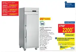 METRO Armoire gastro inox 1 porte metro professional offre