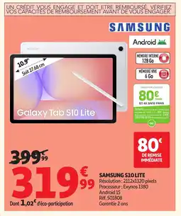 Auchan Direct SAMSUNG S10 Lite offre