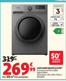 Auchan Direct QILIVE Lave linge offre