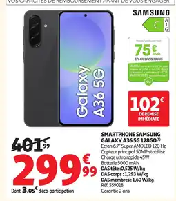 Auchan Direct SAMSUNG GALAXY A36 Smartphone 5g 128go offre