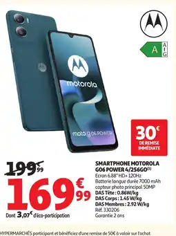 Auchan Direct MOTOROLA Smartphone g06 power 4/256go offre