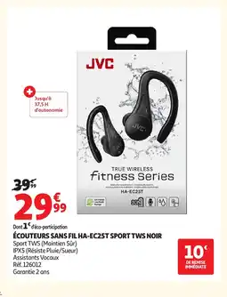 Auchan Direct Écouteurs sans fil ha-ec25t sport tws noir offre