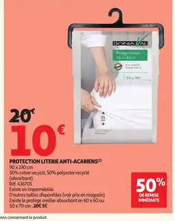Auchan Direct Protection literie anti-acariens offre