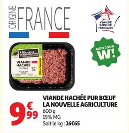 Auchan Direct LA NOUVELLE AGRICULTURE Viande hachée pur bœuf offre