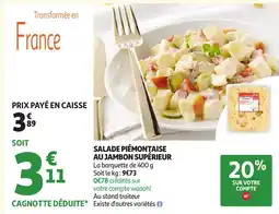 Auchan Direct Salade piémontaise au jambon supérieur offre