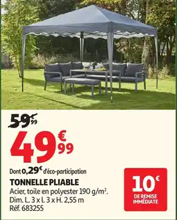 Auchan Direct Tonnelle pliable offre
