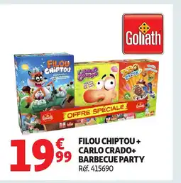 Auchan Direct Filou chiptou + carlo crado+ barbecue party offre