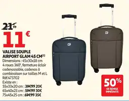 Auchan Direct Valise souple airport glam offre