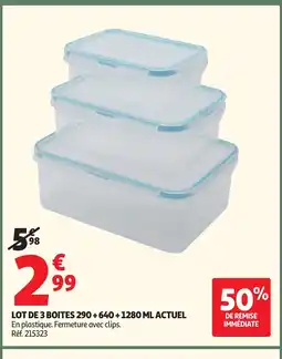 Auchan Direct ACTUEL Lot de 3 boites offre