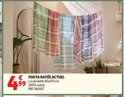 Auchan Direct ACTUEL Fouta rayée offre