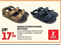 Auchan Direct INEXTENSO Sandale femme ou homme offre
