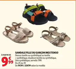 Auchan Direct INEXTENSO Sandale fille ou garçon offre