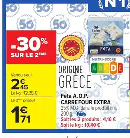 Carrefour Market CARREFOUR EXTRA Feta A.O.P. offre