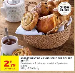 Intermarché Hyper Assortiment de viennoiserie pur beurre x6 offre