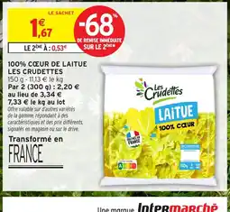 Intermarché Hyper LES CRUDETTES 100% cœur de laitue offre