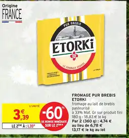 Intermarché Hyper ETORKI Fromage pur brebis offre