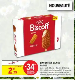 Intermarché Hyper LOTUS Bâtonnet glace offre