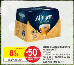 Intermarché Hyper AFFLIGEM Bière blonde d'abbaye offre