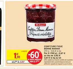 Intermarché Hyper BONNE MAMAN Confiture figue offre