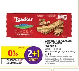 Intermarché Hyper LOACKER Gaufrettes classic napolitaner offre