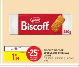 Intermarché Hyper LOTUS Biscuit biscoff speculoos original offre