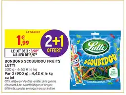 Intermarché Hyper LUTTI Bonbons scoubidou fruits offre