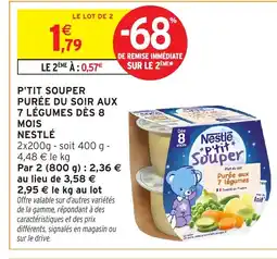 Intermarché Hyper P'tit souper purée du soir aux 7 légumes dès 8 mois offre