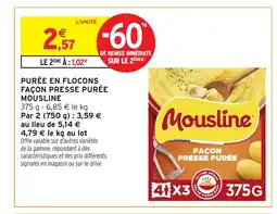 Intermarché Hyper MOUSLINE Purée en flocons façon presse purée offre