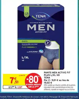 Intermarché Hyper TENA Pants men active fit plus l/xl x8 offre