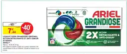 Intermarché Hyper ARIEL Lessive pods grandiose original action détachante et anti-odeur 21 doses offre