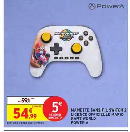 Intermarché Hyper Manette sans fil switch 2 licence officielle mario power a offre