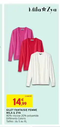 Intermarché Hyper MILA & ZYA Gilet fantaisie femme offre