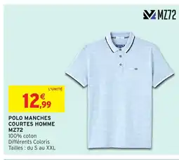 Intermarché Hyper MZ72 Polo manches courtes homme offre