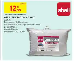 Intermarché Hyper ABEIL Oreiller ergo douce nuit offre