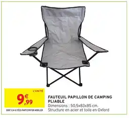 Intermarché Hyper Fauteuil papillon de camping pliable offre