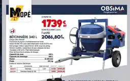 Master Pro Bétonnière offre