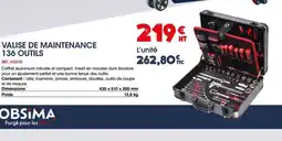 Master Pro Valise de maintenance 136 outils offre