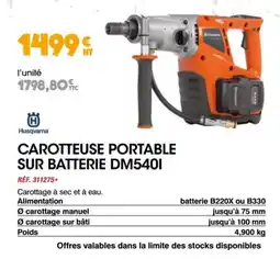 Master Pro Carotteuse portable sur batterie dm5401 offre