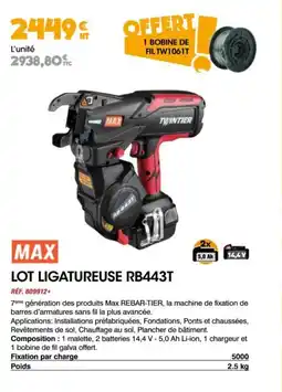 Master Pro Lot ligatureuse rb443t offre