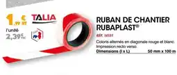 Master Pro Ruban de chantier rubaplast offre