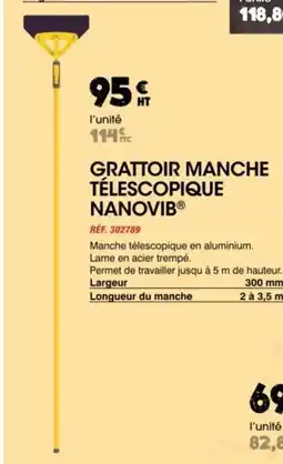 Master Pro Grattoir manche télescopique nanovib offre