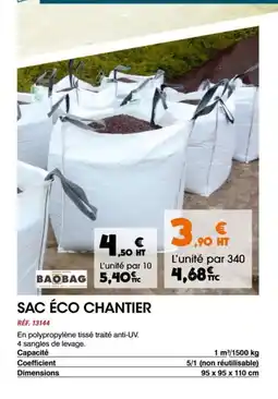 Master Pro Sac éco chantier offre