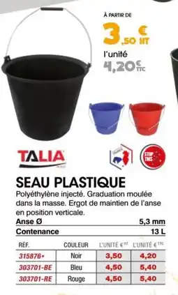 Master Pro TALIA Seau plastique offre