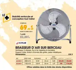 Master Pro S.PLUS Brasseur d'air sur berceau offre