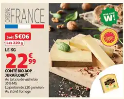 Auchan Comté Bio AOP Juraflore offre