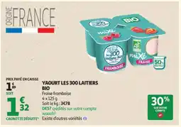 Auchan YAOURT LES 300 LAITIERS BIO offre