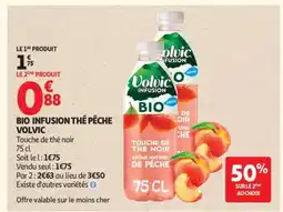Auchan BIO INFUSION THÉ PÊCHE VOLVIC offre