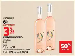 Auchan VIN DE FRANCE BIO offre