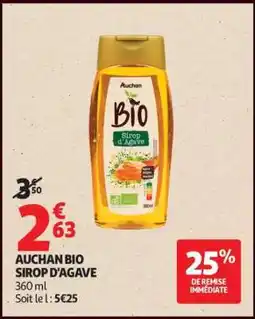 Auchan AUCHAN BIO SIROP D'AGAVE offre