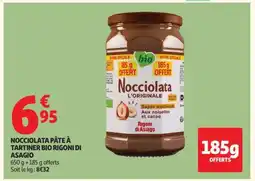 Auchan NOCCIOLATA PÂTE À TARTINER BIO RIGONI DI ASIAGO offre